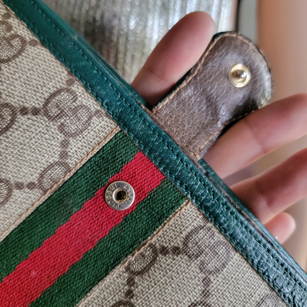 SALE🎉 Limited Collection Authentic Web Stripe Gucci Long Wallet - Picture 9 of 16